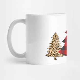 LEOPARD AND PLAID CHRISTMAS TREE Mug